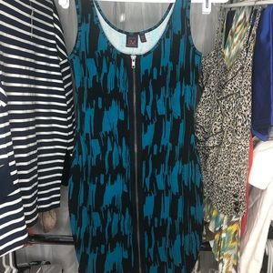 Material Girl Front Zipper Dress